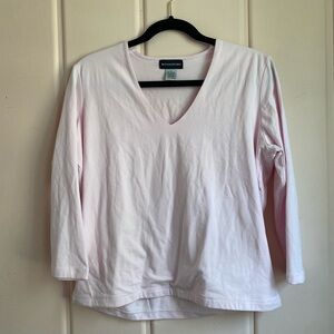 Sutton Studio Women's Light Pink Long Sleeve Top szL